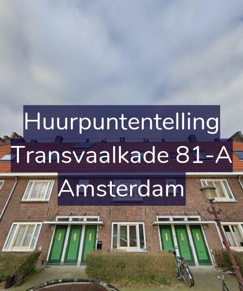 Foto gevel Huurpuntentelling voor Transvaalkade 81-A, Amsterdam