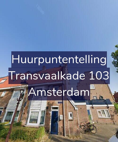 Foto gevel Huurpuntentelling voor Transvaalkade 103, Amsterdam