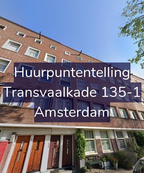 Foto gevel Huurpuntentelling voor Transvaalkade 135-1, Amsterdam