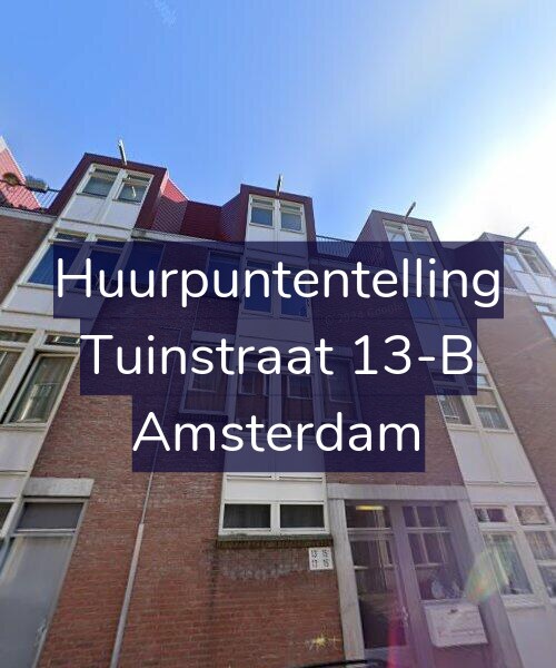 Foto gevel Huurpuntentelling voor Tuinstraat 13-B, Amsterdam