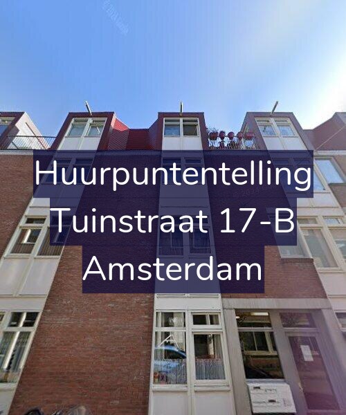 Foto gevel Huurpuntentelling voor Tuinstraat 17-B, Amsterdam