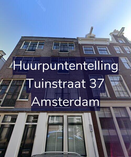 Foto gevel Huurpuntentelling voor Tuinstraat 37, Amsterdam