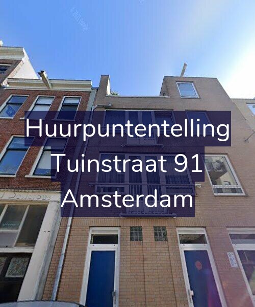 Foto gevel Huurpuntentelling voor Tuinstraat 91, Amsterdam