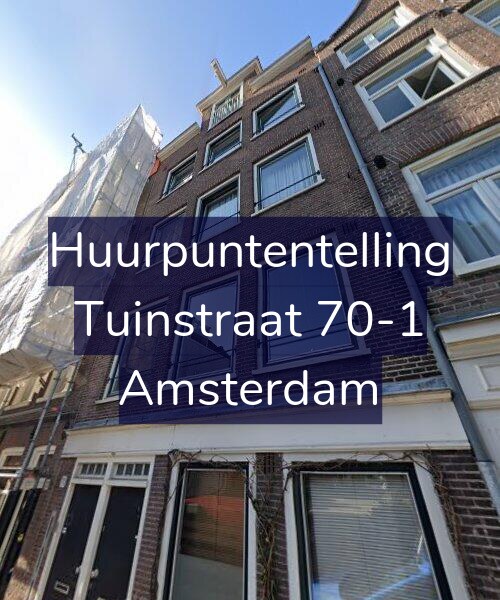 Foto gevel Huurpuntentelling voor Tuinstraat 70-1, Amsterdam
