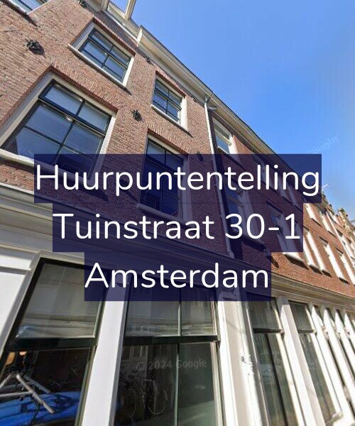 Foto gevel Huurpuntentelling voor Tuinstraat 30-1, Amsterdam