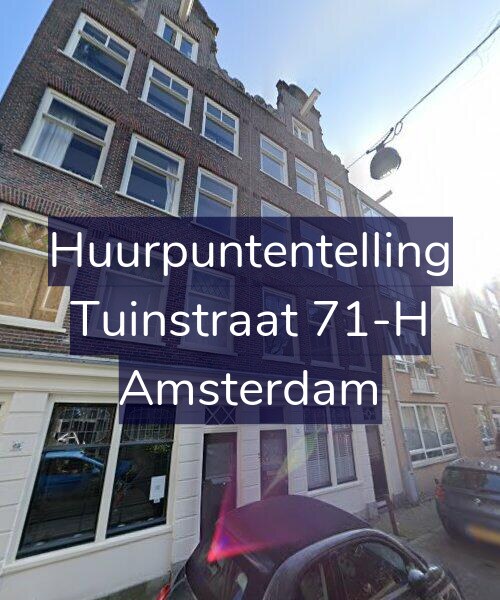 Foto gevel Huurpuntentelling voor Tuinstraat 71-H, Amsterdam