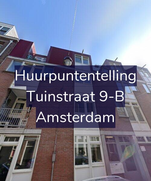 Foto gevel Huurpuntentelling voor Tuinstraat 9-B, Amsterdam