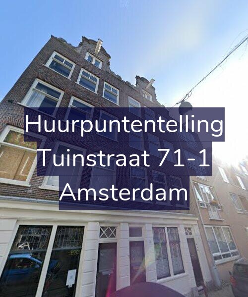 Foto gevel Huurpuntentelling voor Tuinstraat 71-1, Amsterdam