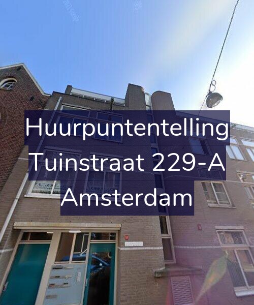 Foto gevel Huurpuntentelling voor Tuinstraat 229-A, Amsterdam