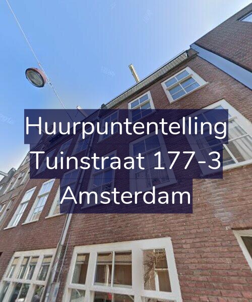 Foto gevel Huurpuntentelling voor Tuinstraat 177-3, Amsterdam