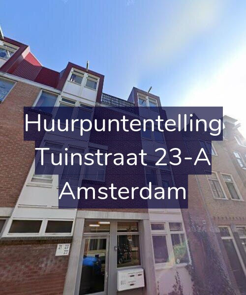 Foto gevel Huurpuntentelling voor Tuinstraat 23-A, Amsterdam
