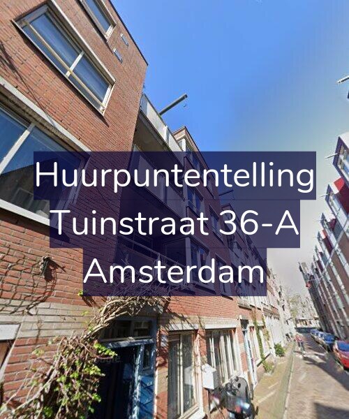 Foto gevel Huurpuntentelling voor Tuinstraat 36-A, Amsterdam