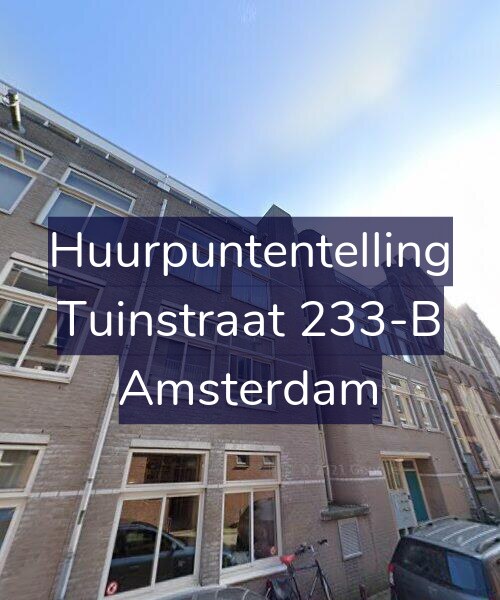 Foto gevel Huurpuntentelling voor Tuinstraat 233-B, Amsterdam