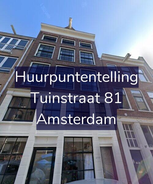 Foto gevel Huurpuntentelling voor Tuinstraat 81, Amsterdam