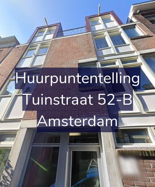 Foto gevel Huurpuntentelling voor Tuinstraat 52-B, Amsterdam