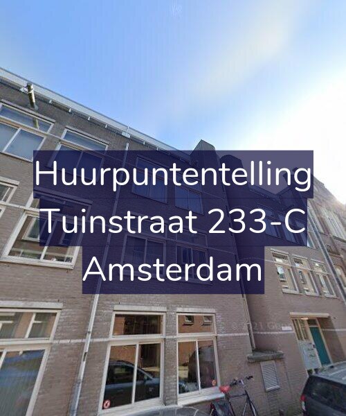 Foto gevel Huurpuntentelling voor Tuinstraat 233-C, Amsterdam