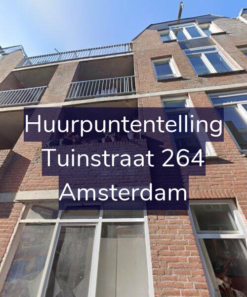 Foto gevel Huurpuntentelling voor Tuinstraat 264, Amsterdam