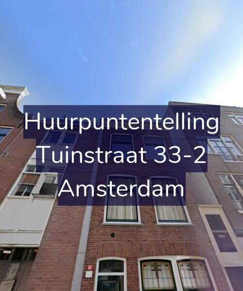 Foto gevel Huurpuntentelling voor Tuinstraat 33-2, Amsterdam