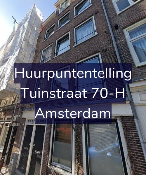 Foto gevel Huurpuntentelling voor Tuinstraat 70-H, Amsterdam