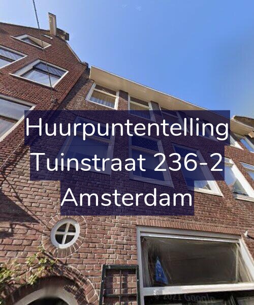 Foto gevel Huurpuntentelling voor Tuinstraat 236-2, Amsterdam