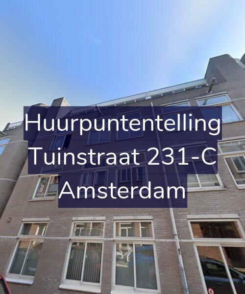 Foto gevel Huurpuntentelling voor Tuinstraat 231-C, Amsterdam