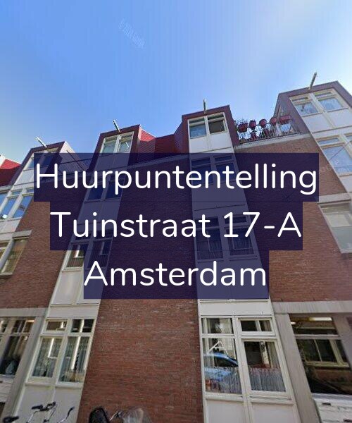 Foto gevel Huurpuntentelling voor Tuinstraat 17-A, Amsterdam