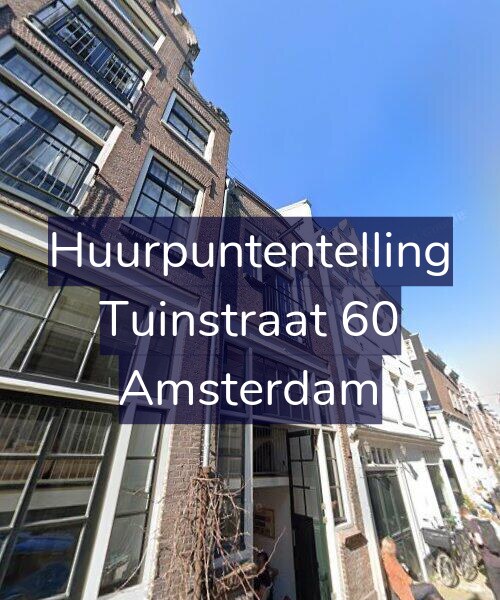 Foto gevel Huurpuntentelling voor Tuinstraat 60, Amsterdam