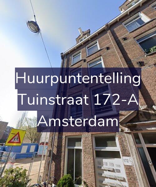 Foto gevel Huurpuntentelling voor Tuinstraat 172-A, Amsterdam