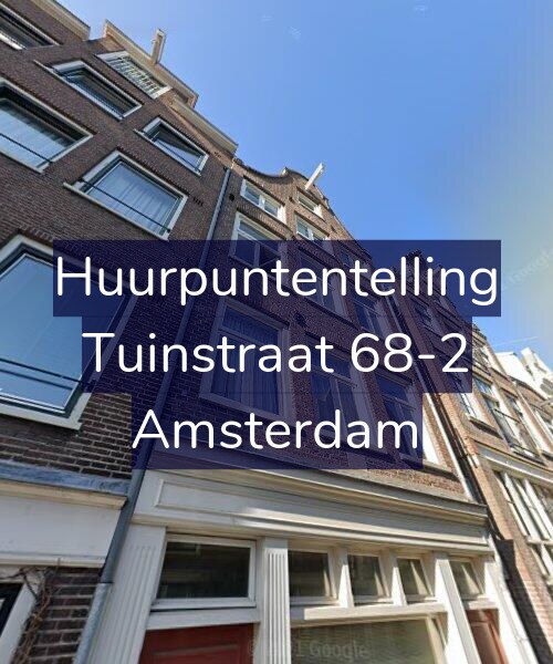 Foto gevel Huurpuntentelling voor Tuinstraat 68-2, Amsterdam