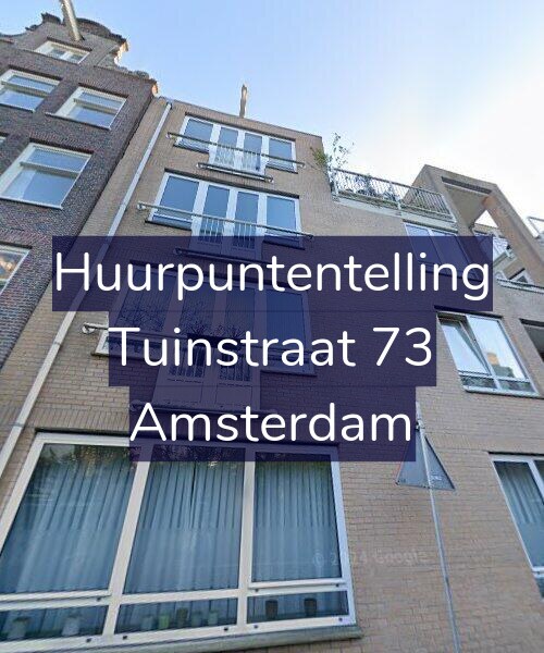 Foto gevel Huurpuntentelling voor Tuinstraat 73, Amsterdam
