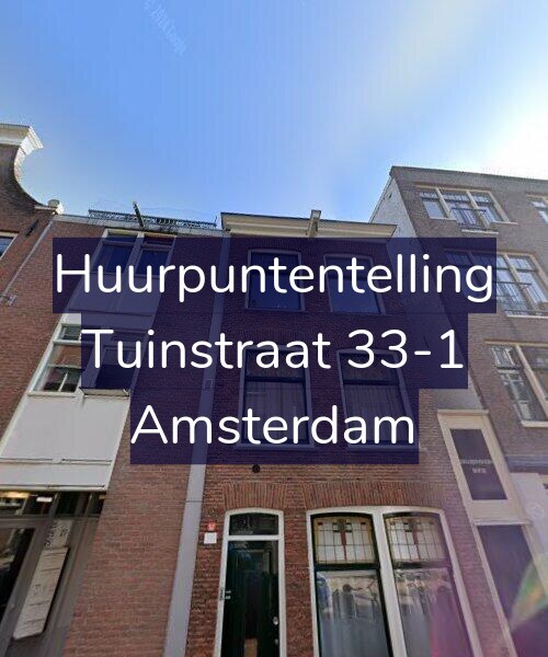 Foto gevel Huurpuntentelling voor Tuinstraat 33-1, Amsterdam
