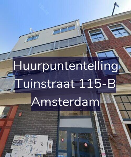 Foto gevel Huurpuntentelling voor Tuinstraat 115-B, Amsterdam