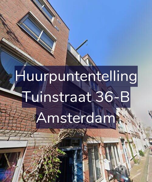 Foto gevel Huurpuntentelling voor Tuinstraat 36-B, Amsterdam