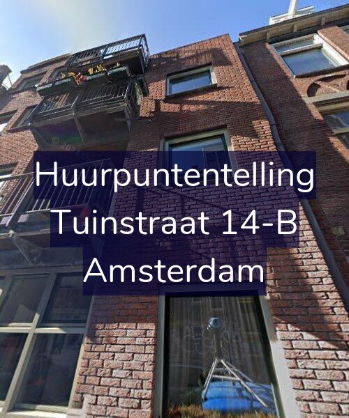 Foto gevel Huurpuntentelling voor Tuinstraat 14-B, Amsterdam