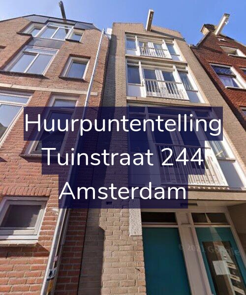 Foto gevel Huurpuntentelling voor Tuinstraat 244, Amsterdam