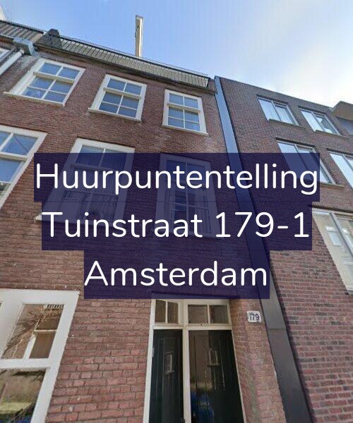 Foto gevel Huurpuntentelling voor Tuinstraat 179-1, Amsterdam