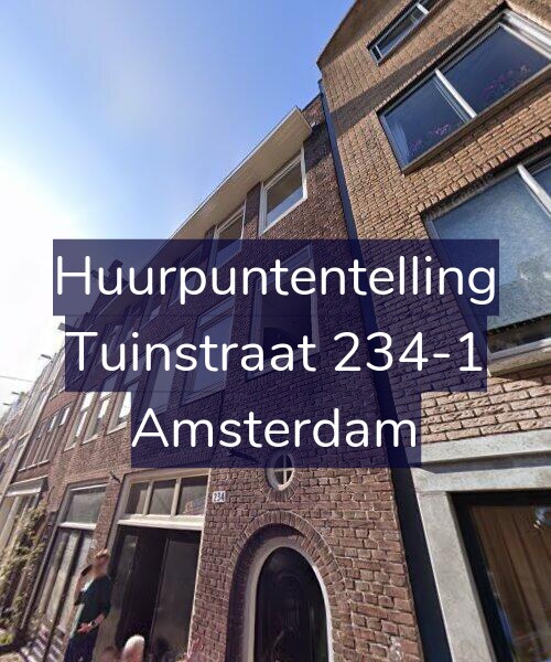 Foto gevel Huurpuntentelling voor Tuinstraat 234-1, Amsterdam