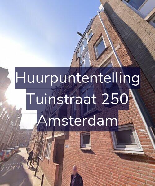 Foto gevel Huurpuntentelling voor Tuinstraat 250, Amsterdam