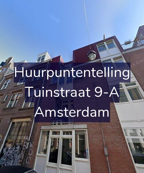 Foto gevel Huurpuntentelling voor Tuinstraat 9-A, Amsterdam