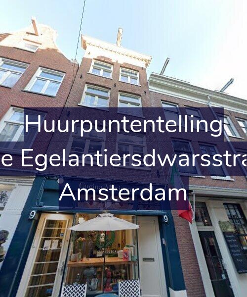 Foto gevel Huurpuntentelling voor Tweede Egelantiersdwarsstraat 9-1, Amsterdam
