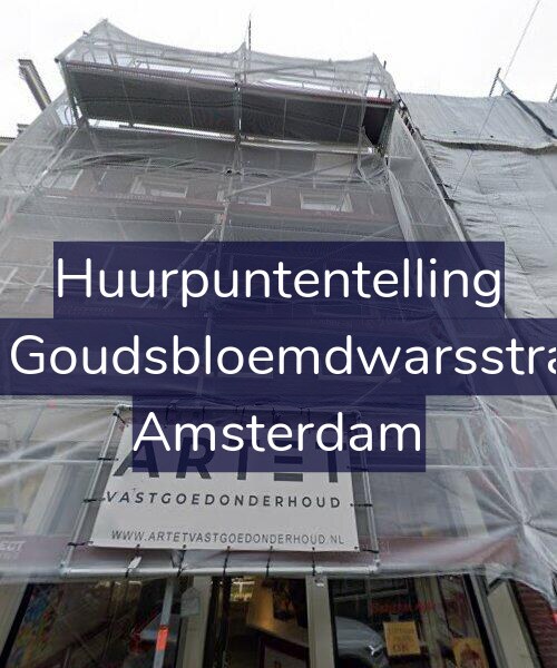 Foto gevel Huurpuntentelling voor Tweede Goudsbloemdwarsstraat 23-1, Amsterdam