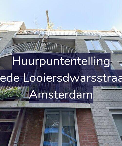 Foto gevel Huurpuntentelling voor Tweede Looiersdwarsstraat 59, Amsterdam