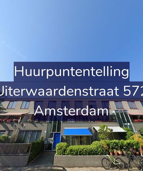 Foto gevel Huurpuntentelling voor Uiterwaardenstraat 572, Amsterdam