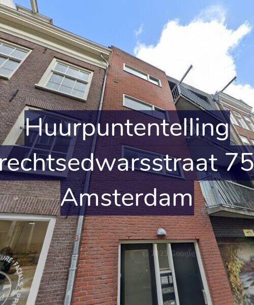 Foto gevel Huurpuntentelling voor Utrechtsedwarsstraat 75-A, Amsterdam