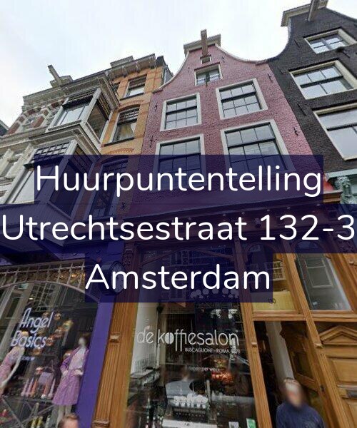 Foto gevel Huurpuntentelling voor Utrechtsestraat 132-3, Amsterdam