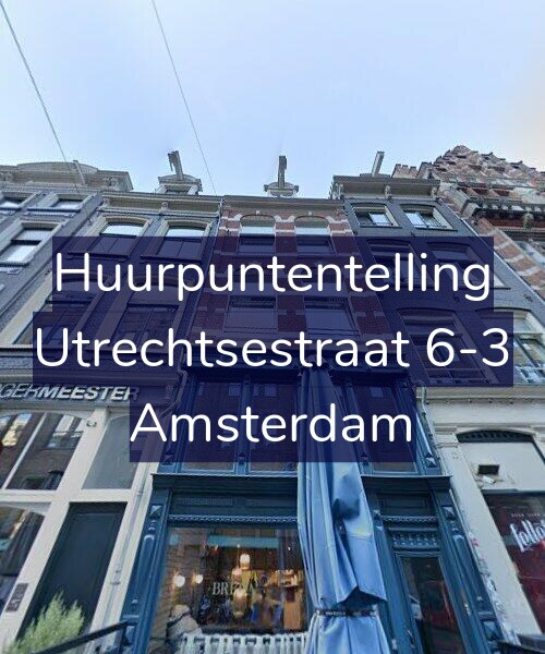 Foto gevel Huurpuntentelling voor Utrechtsestraat 6-3, Amsterdam