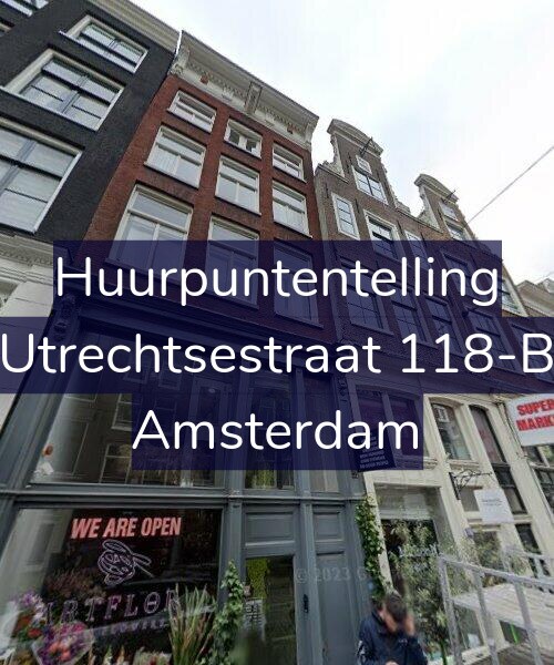 Foto gevel Huurpuntentelling voor Utrechtsestraat 118-B, Amsterdam