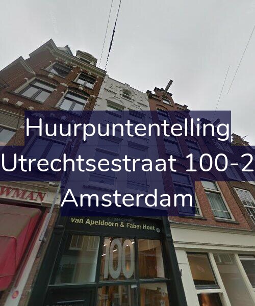 Foto gevel Huurpuntentelling voor Utrechtsestraat 100-2, Amsterdam