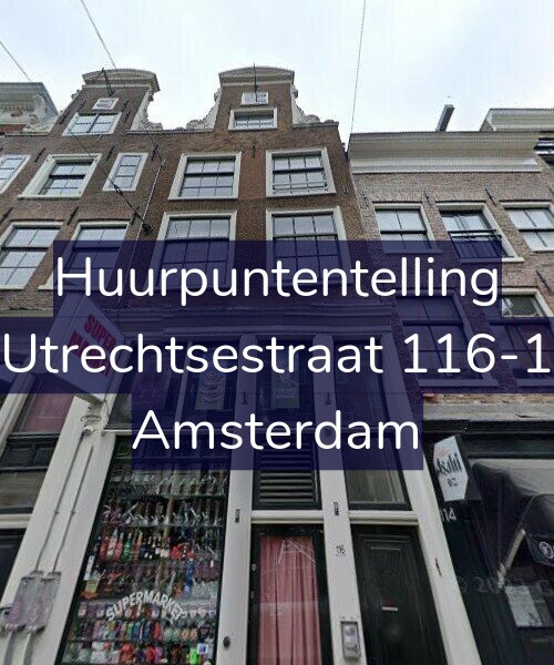 Foto gevel Huurpuntentelling voor Utrechtsestraat 116-1, Amsterdam