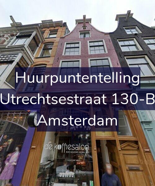 Foto gevel Huurpuntentelling voor Utrechtsestraat 130-B, Amsterdam
